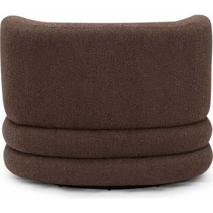 Astor Heavy Swivel Hotel Lounge Chair by TOV Furniture. Made from boucle, plywood in a modern style.