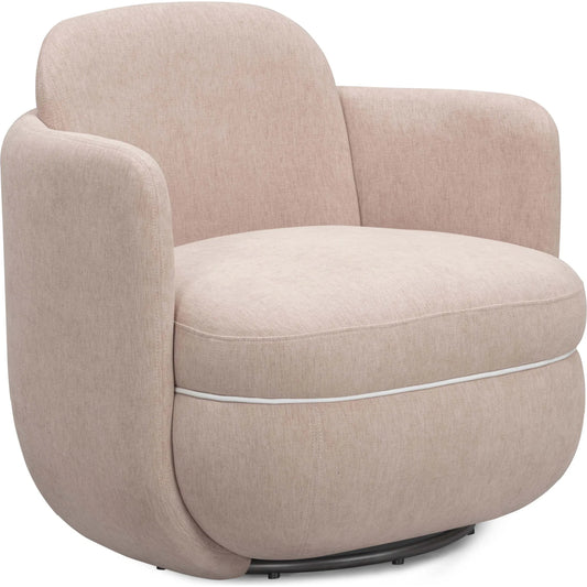 Wolfie Swivel Chair by TOV Furniture. Made from chenille, plywood in a unique style.