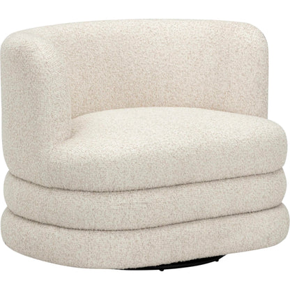 Astor Heavy Swivel Hotel Lounge Chair by TOV Furniture. Made from boucle, plywood in a modern style.