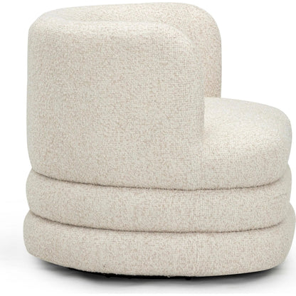 Astor Heavy Swivel Hotel Lounge Chair by TOV Furniture. Made from boucle, plywood in a modern style.