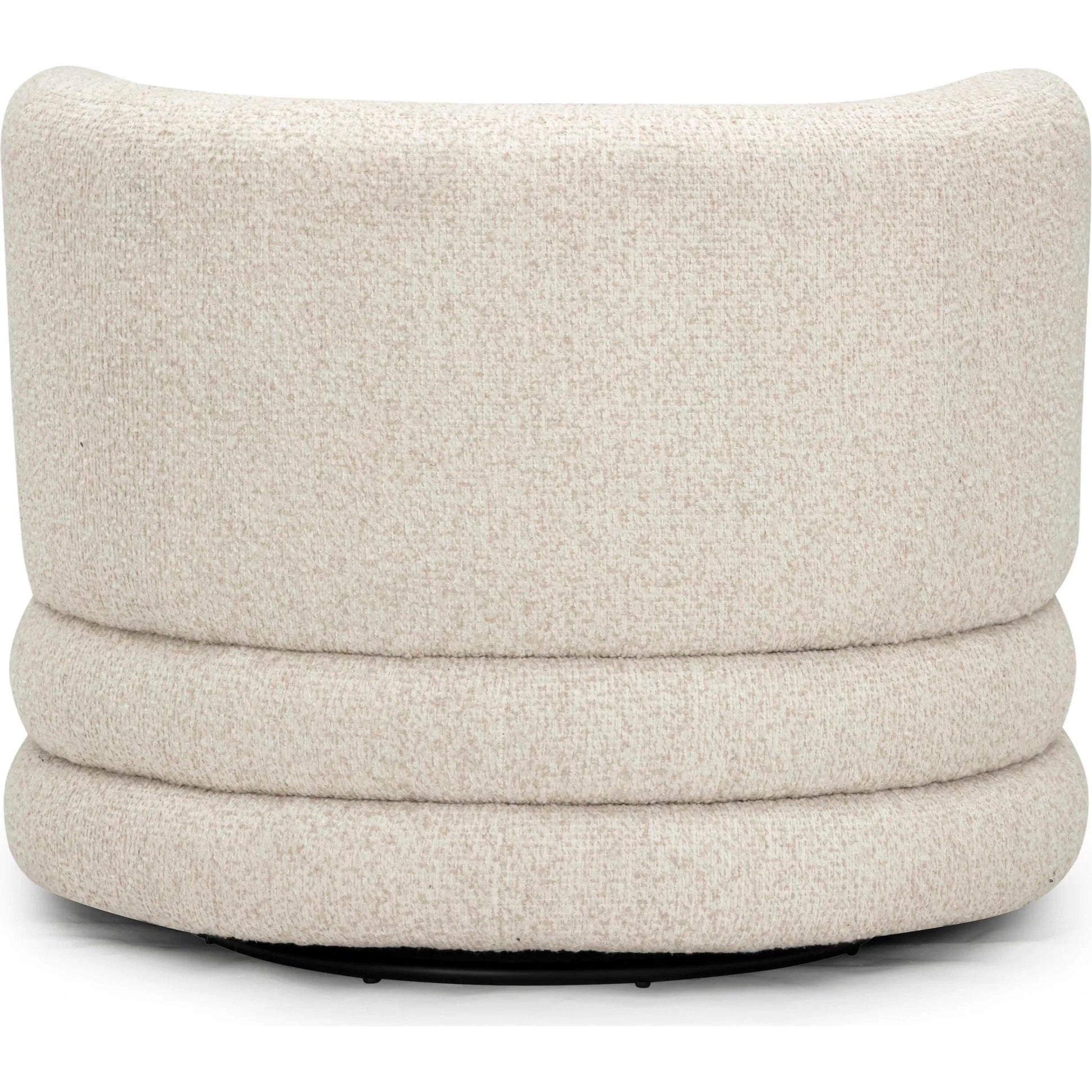 Astor Heavy Swivel Hotel Lounge Chair by TOV Furniture. Made from boucle, plywood in a modern style.
