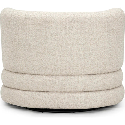 Astor Heavy Swivel Hotel Lounge Chair by TOV Furniture. Made from boucle, plywood in a modern style.