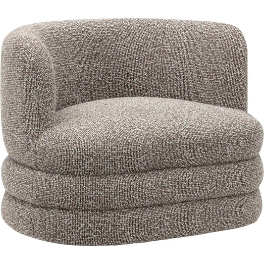 Astor Heavy Swivel Hotel Lounge Chair by TOV Furniture. Made from boucle, plywood in a modern style.