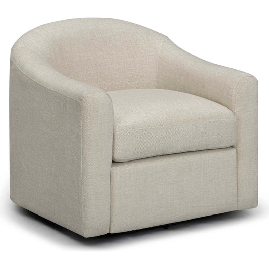 Thao Basketweave Swivel Chair by TOV Furniture. Made from fabric, metal, plywood in a transitional style.