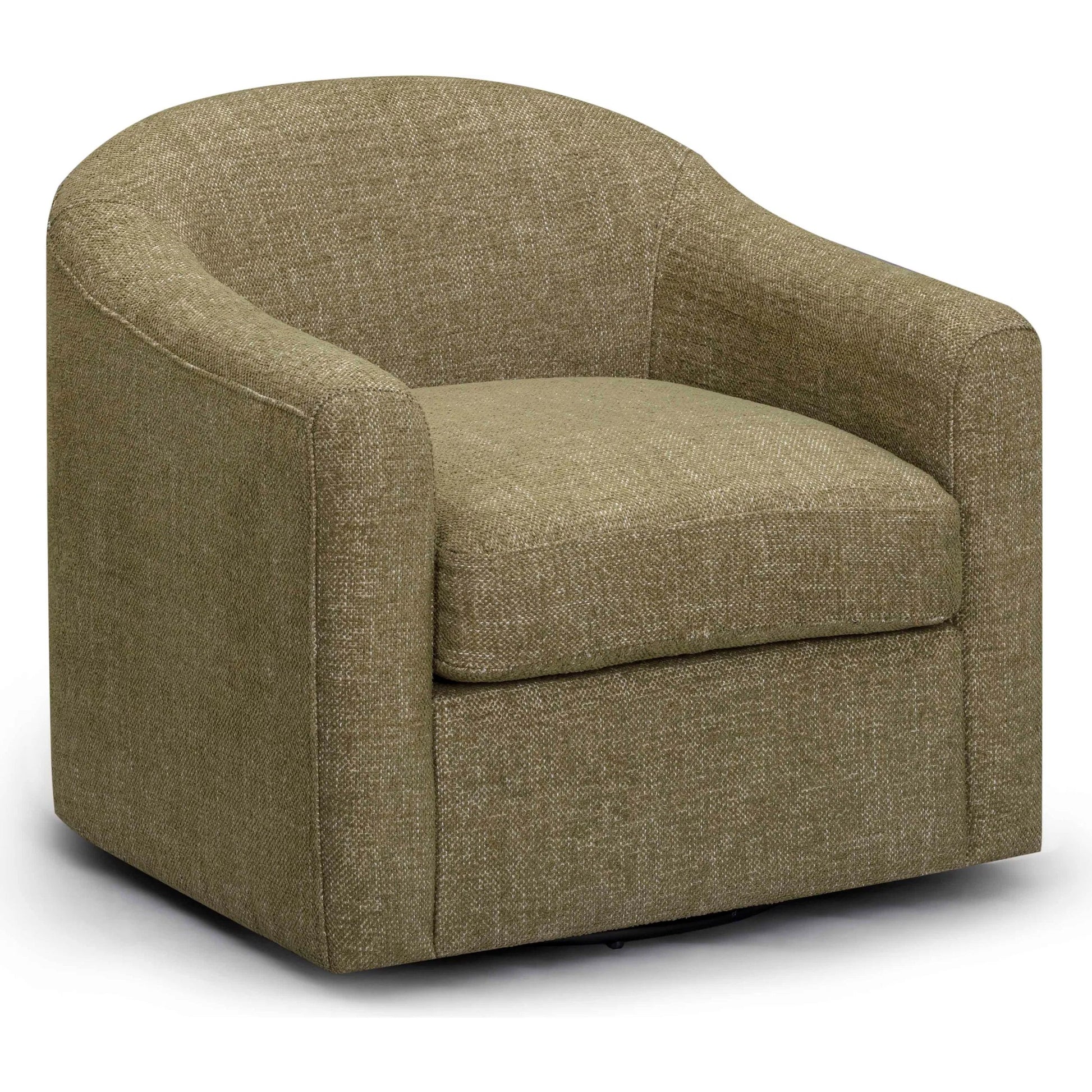 Thao Basketweave Swivel Chair by TOV Furniture. Made from fabric, metal, plywood in a transitional style.