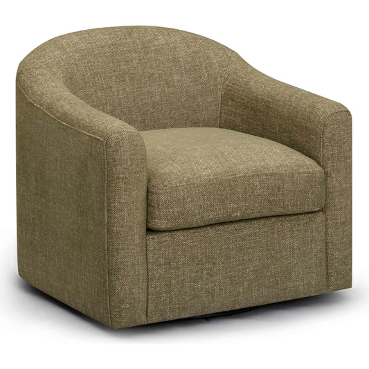 Thao Basketweave Swivel Chair by TOV Furniture. Made from fabric, metal, plywood in a transitional style.