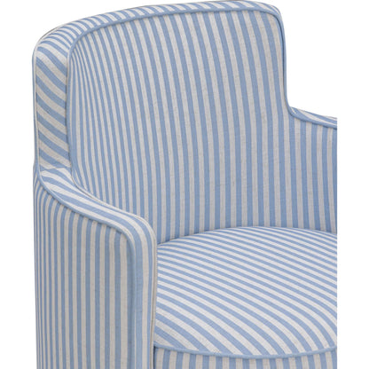 Passe Striped Swivel Chair by TOV Furniture. Made from linen, plywood in a unique style.