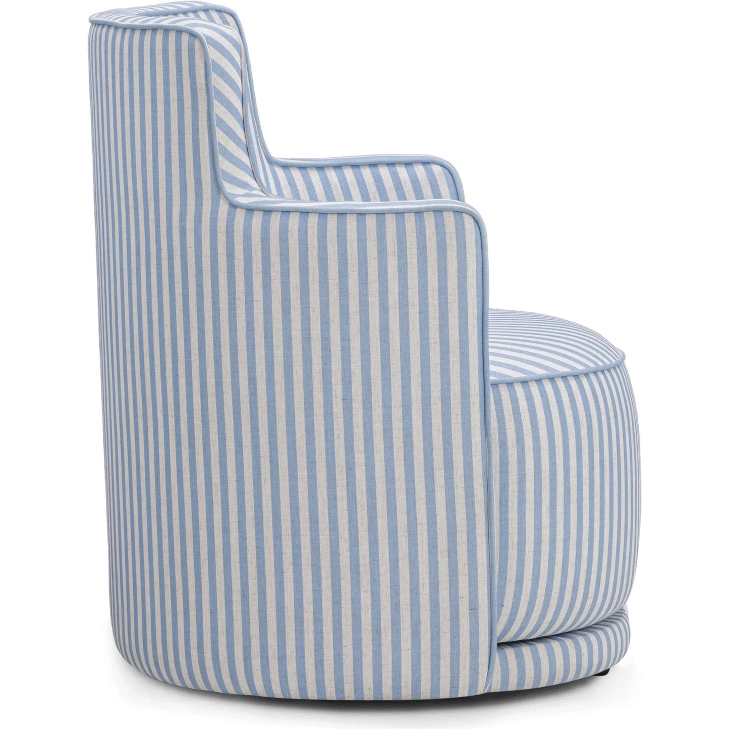 003 SI-2532685 | Additional Silo | Passe Striped Swivel Chair by TOV Furniture. Made from linen, plywood in a unique style.