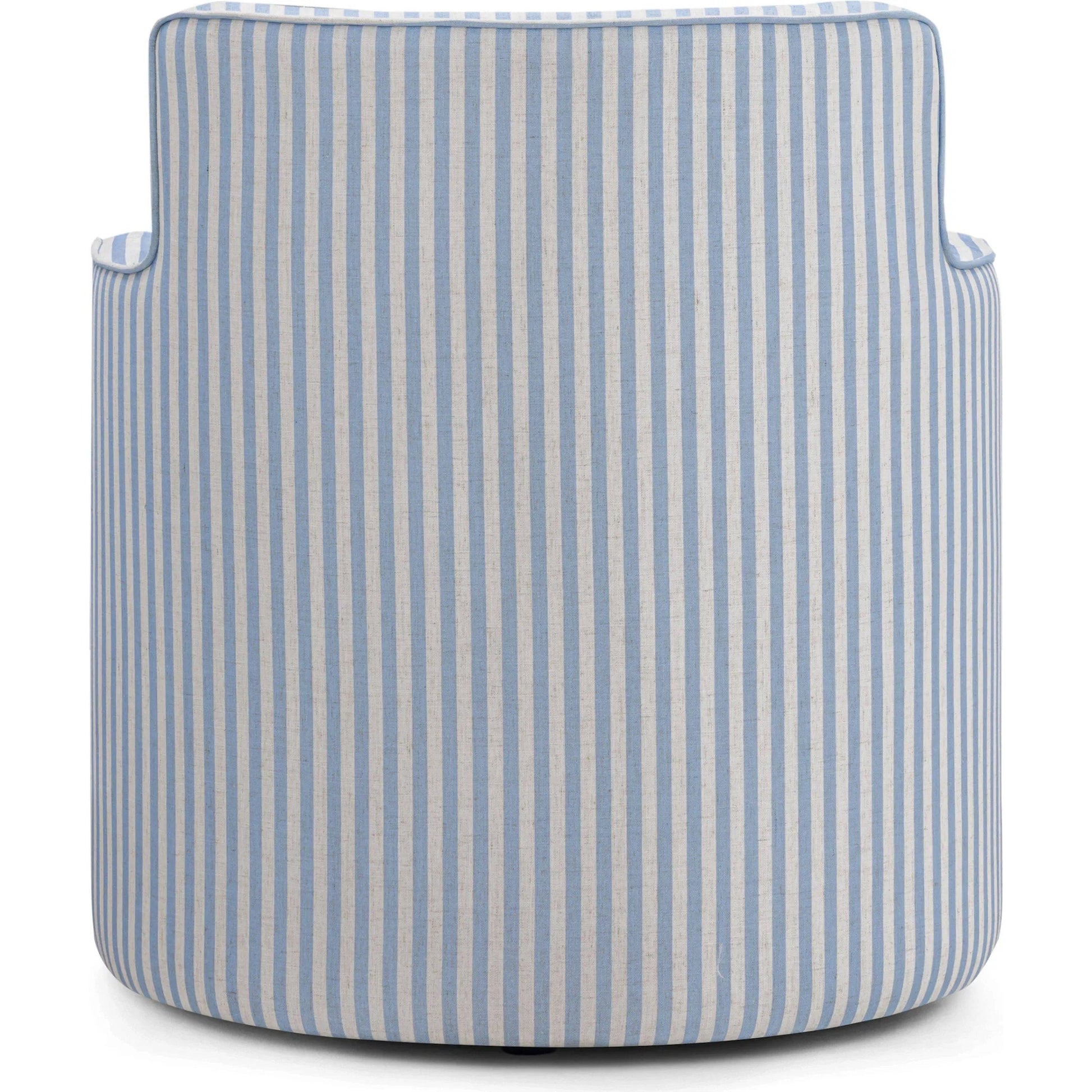 Passe Striped Swivel Chair by TOV Furniture. Made from linen, plywood in a unique style.