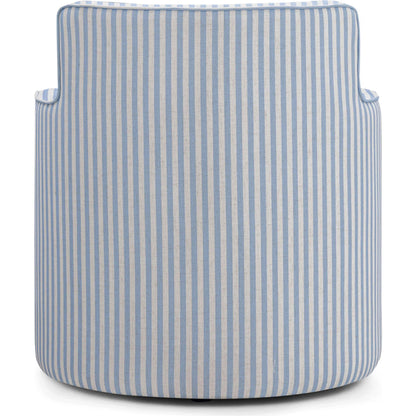 Passe Striped Swivel Chair by TOV Furniture. Made from linen, plywood in a unique style.