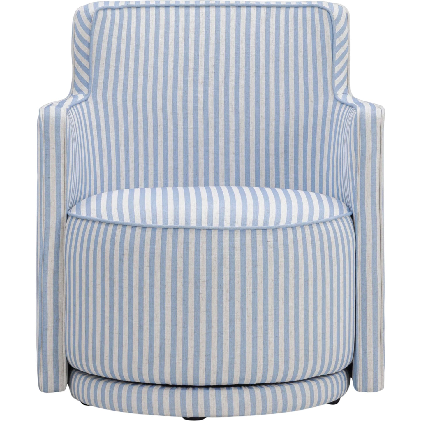 001 SI-2532685 | Primary Silo | Passe Striped Swivel Chair by TOV Furniture. Made from linen, plywood in a unique style.