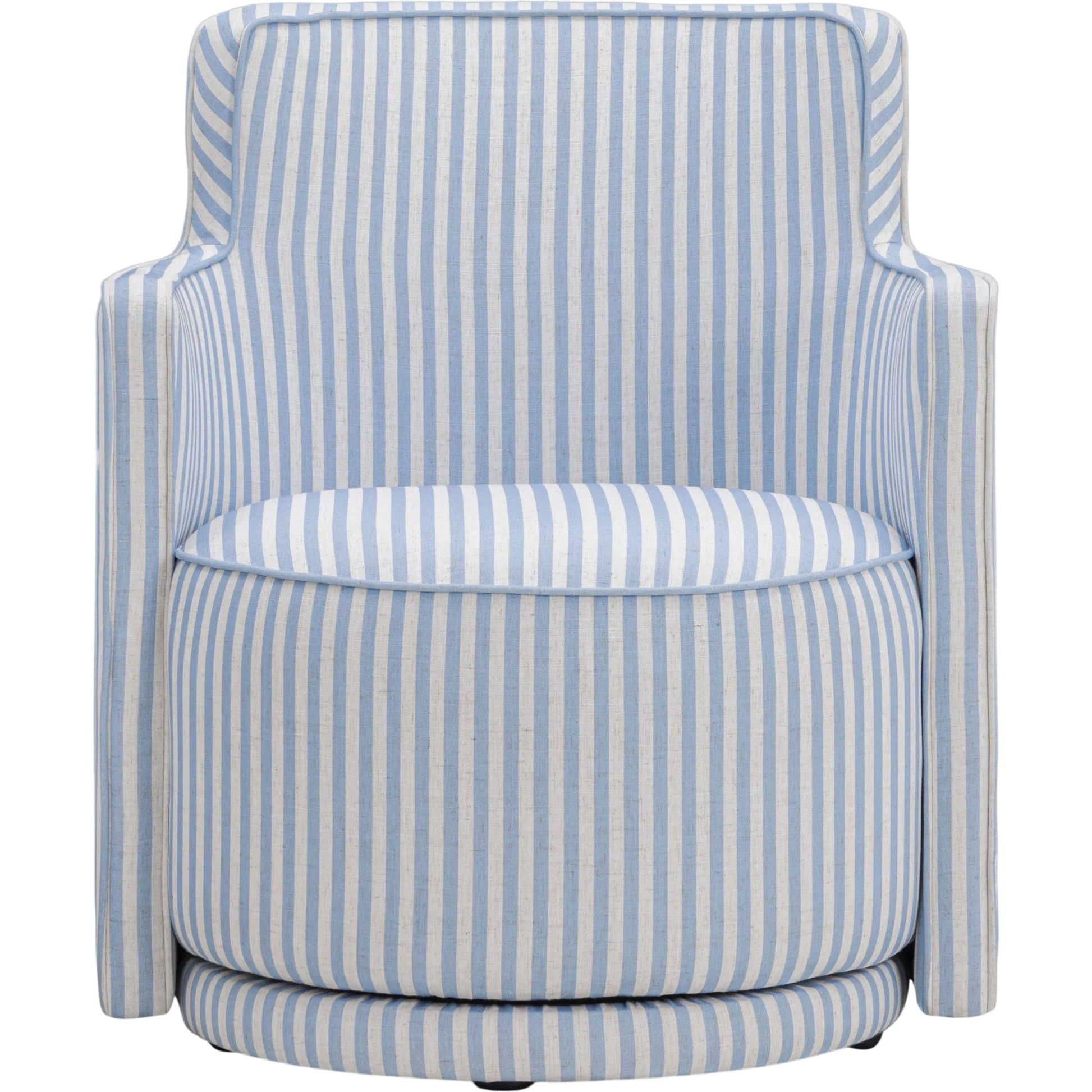 Passe Striped Swivel Chair by TOV Furniture. Made from linen, plywood in a unique style.