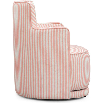 Passe Striped Swivel Chair by TOV Furniture. Made from linen, plywood in a unique style.