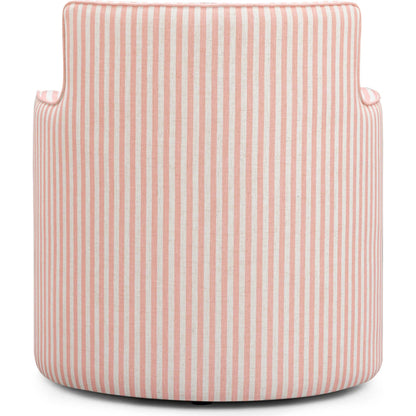 Passe Striped Swivel Chair by TOV Furniture. Made from linen, plywood in a unique style.