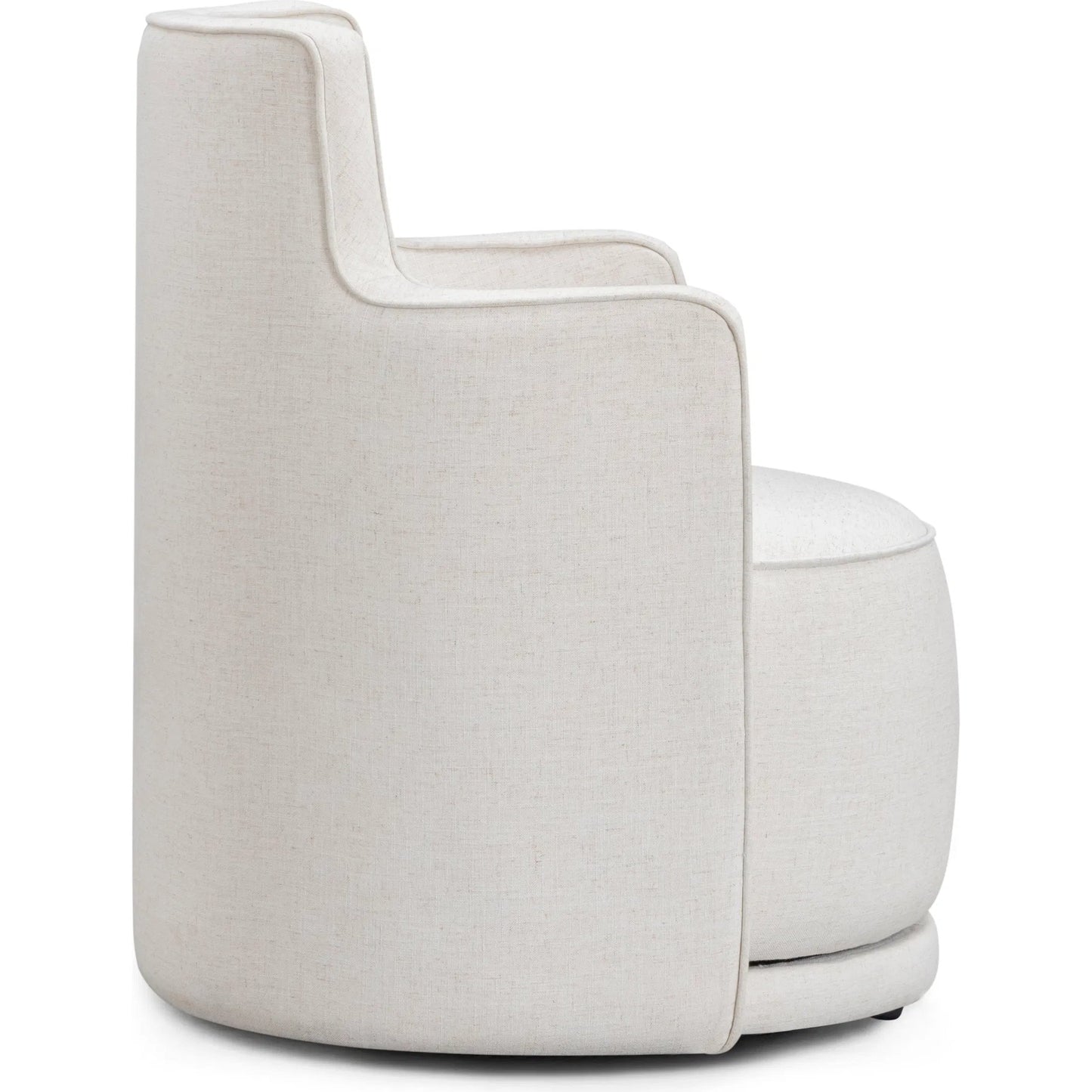 002 SI-2532687 | Additional Silo | Passe Upcycled Performance Swivel Chair by TOV Furniture in cream. Made from linen, plywood in a unique style.