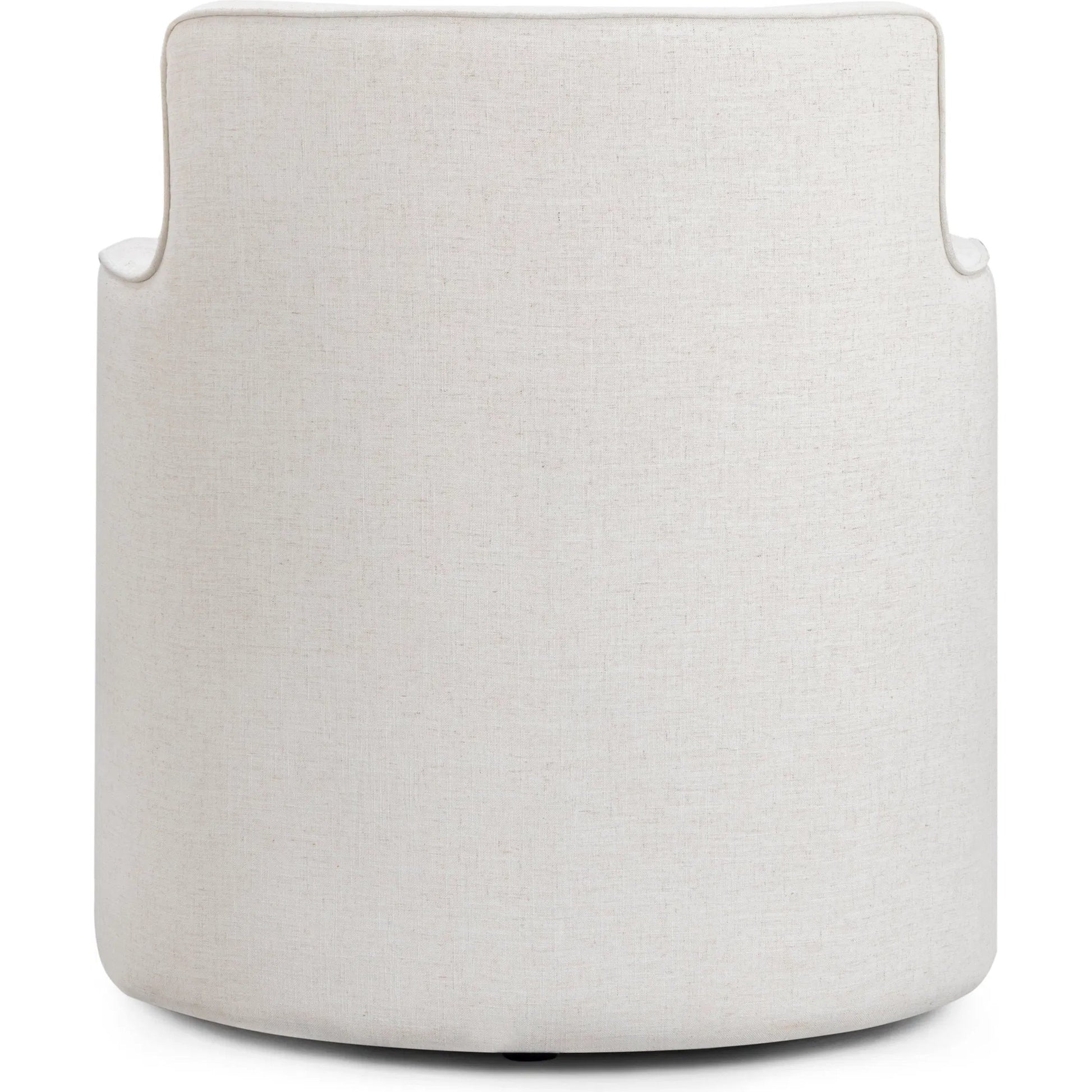 Passe Upcycled Performance Swivel Chair by TOV Furniture in cream. Made from linen, plywood in a unique style.