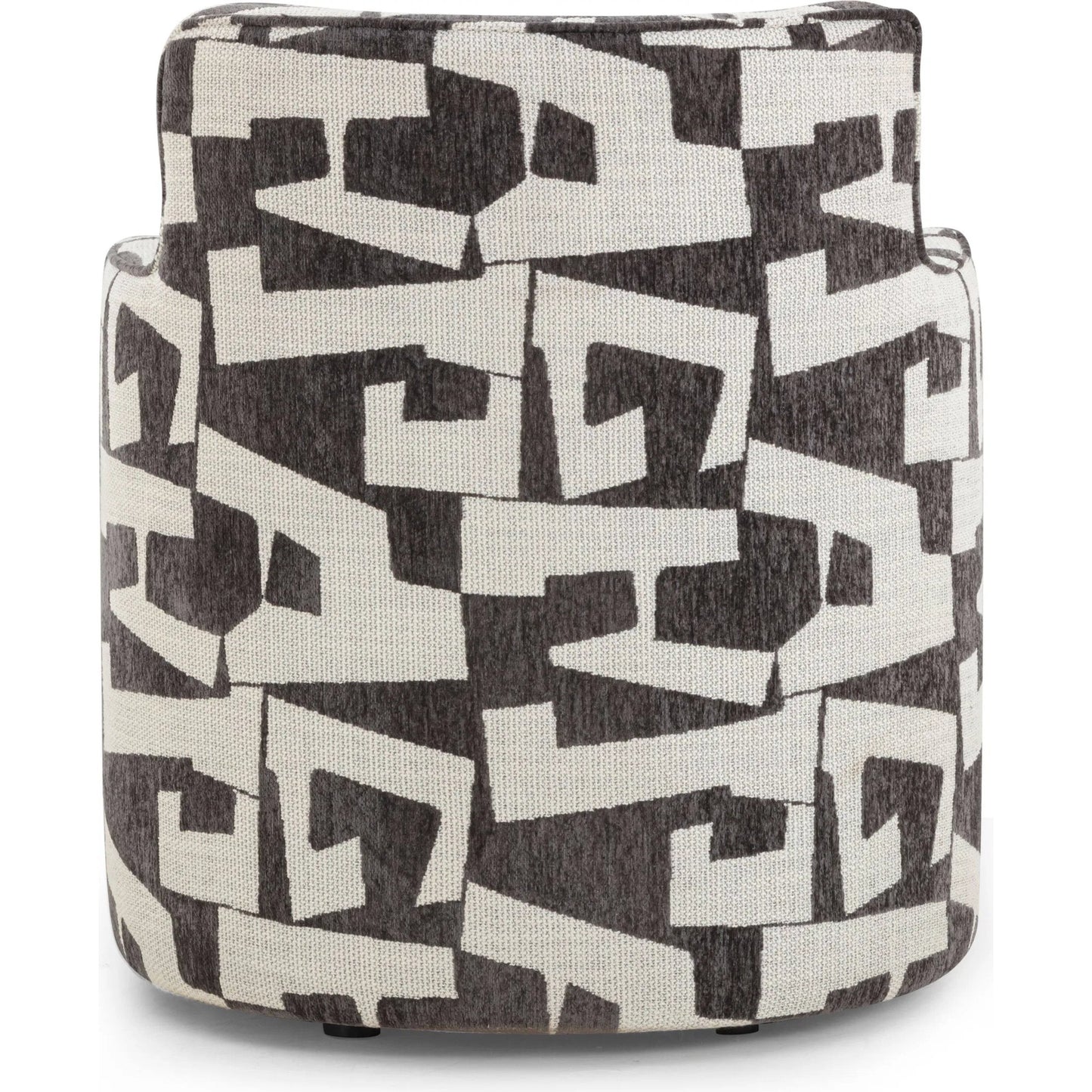 003 SI-2532684 | Additional Silo | Passe Performance Swivel Chair by TOV Furniture in black. Made from jacquard, plywood in a unique style.