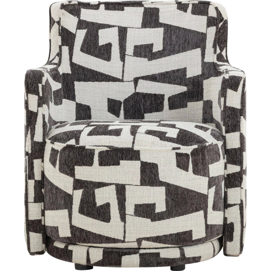 001 SI-2532684 | Primary Silo | Passe Performance Swivel Chair by TOV Furniture in black. Made from jacquard, plywood in a unique style.