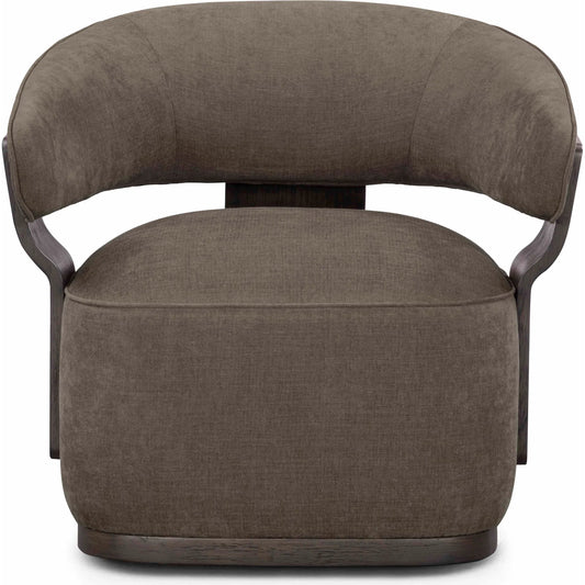 Madison Linen Swivel Accent Chair by TOV Furniture. Made from chenille, plywood, rubberwood in a eclectic & global style.