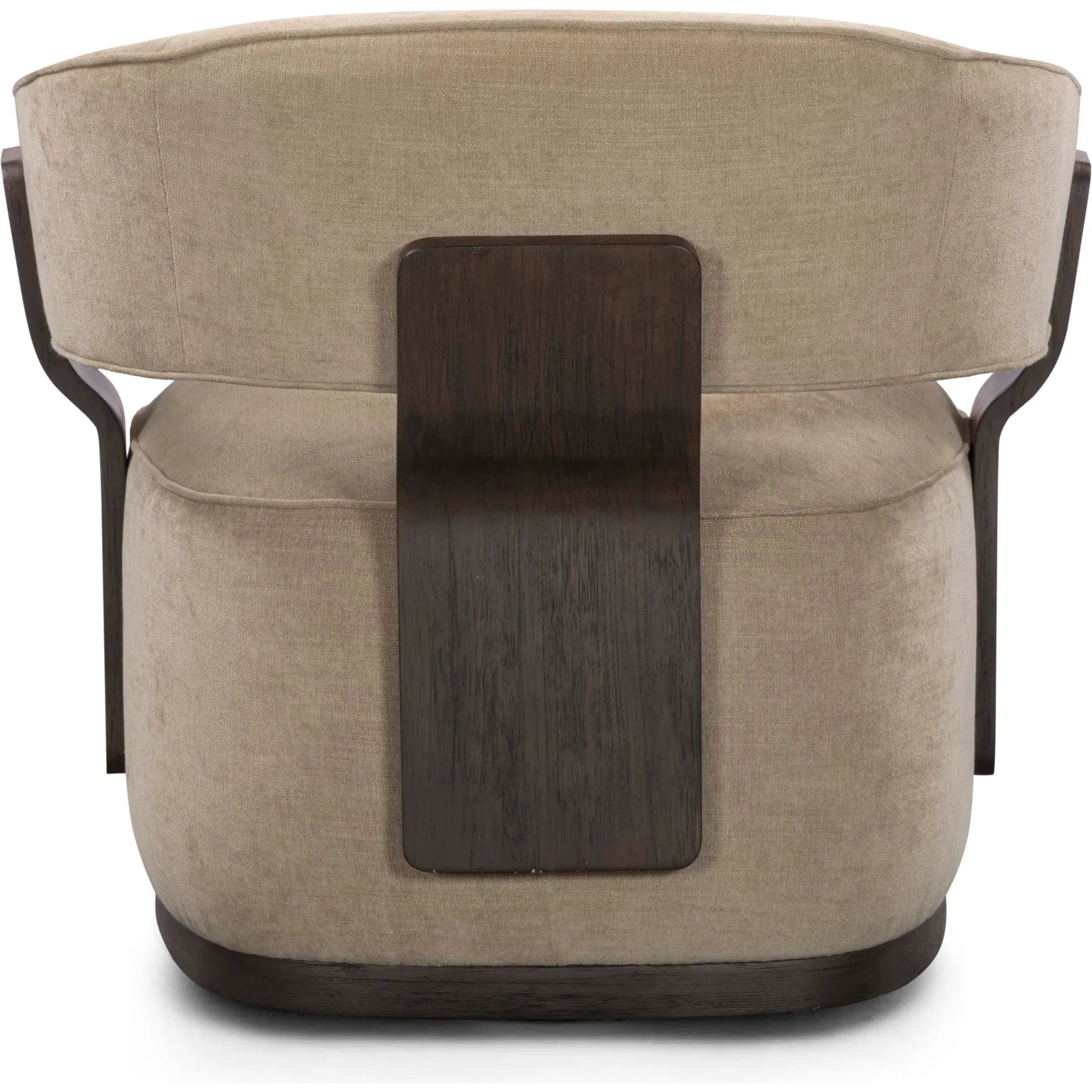 Madison Linen Swivel Accent Chair by TOV Furniture. Made from chenille, plywood, rubberwood in a eclectic & global style.