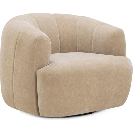 001 SI-2532661 | Primary Silo | Jasmine Upcycled Contract-Grade Basketweave Swivel Accent Chair by TOV Furniture. Made from fabric, plywood in a unique style.