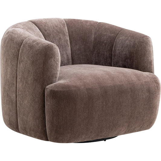 Jasmine Upcycled Contract-Grade Basketweave Swivel Accent Chair by TOV Furniture. Made from fabric, plywood in a unique style.