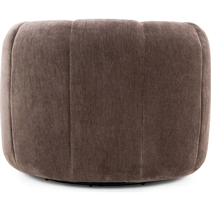 Jasmine Upcycled Contract-Grade Basketweave Swivel Accent Chair by TOV Furniture. Made from fabric, plywood in a unique style.