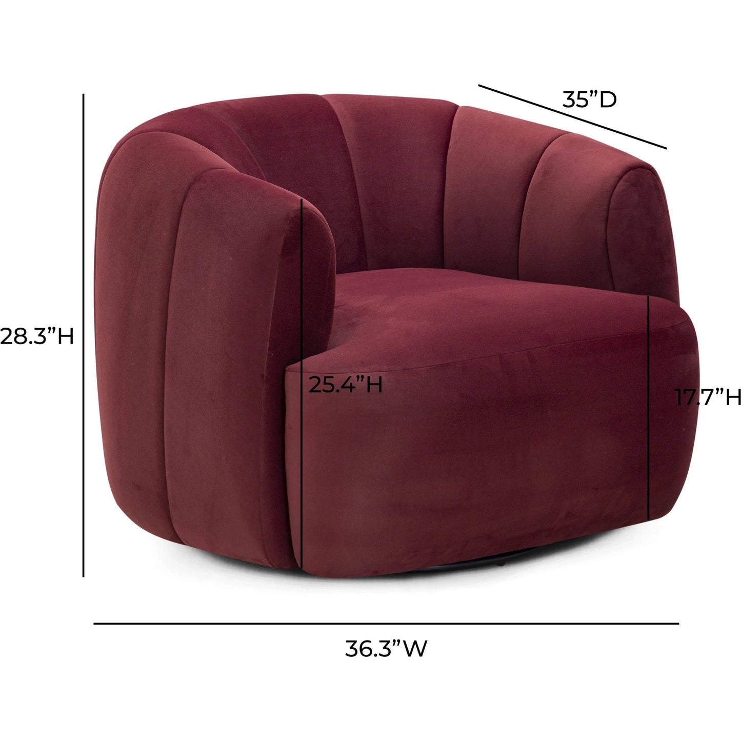 005 SI-2532659 | Additional Silo | Jasmine Performance Velvet Swivel Accent Chair by TOV Furniture. Made from fabric, plywood in a unique style.