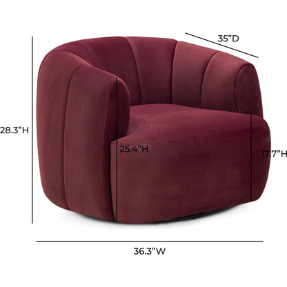 Jasmine Performance Velvet Swivel Accent Chair by TOV Furniture. Made from fabric, plywood in a unique style.