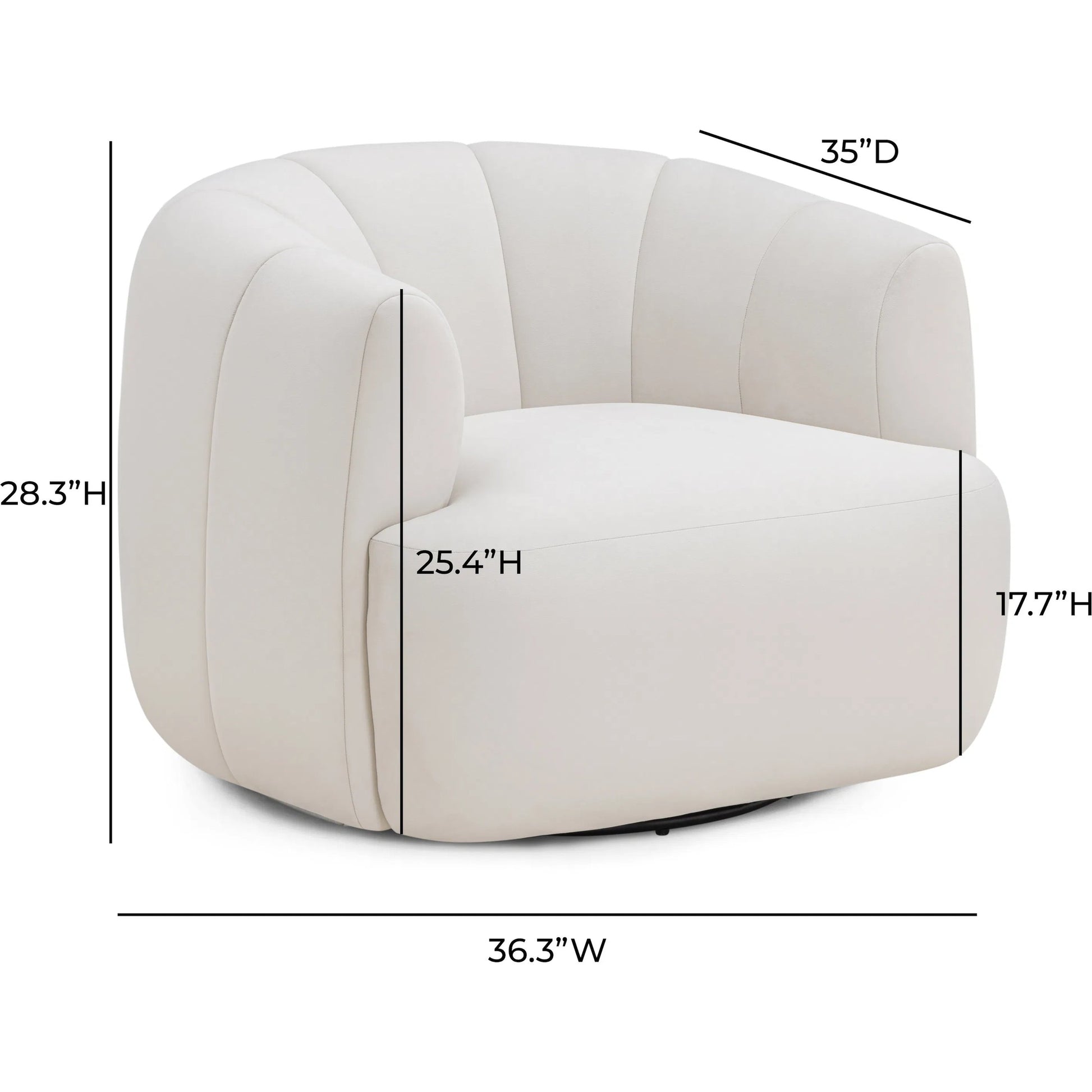 Jasmine Performance Velvet Swivel Accent Chair by TOV Furniture. Made from fabric, plywood in a unique style.