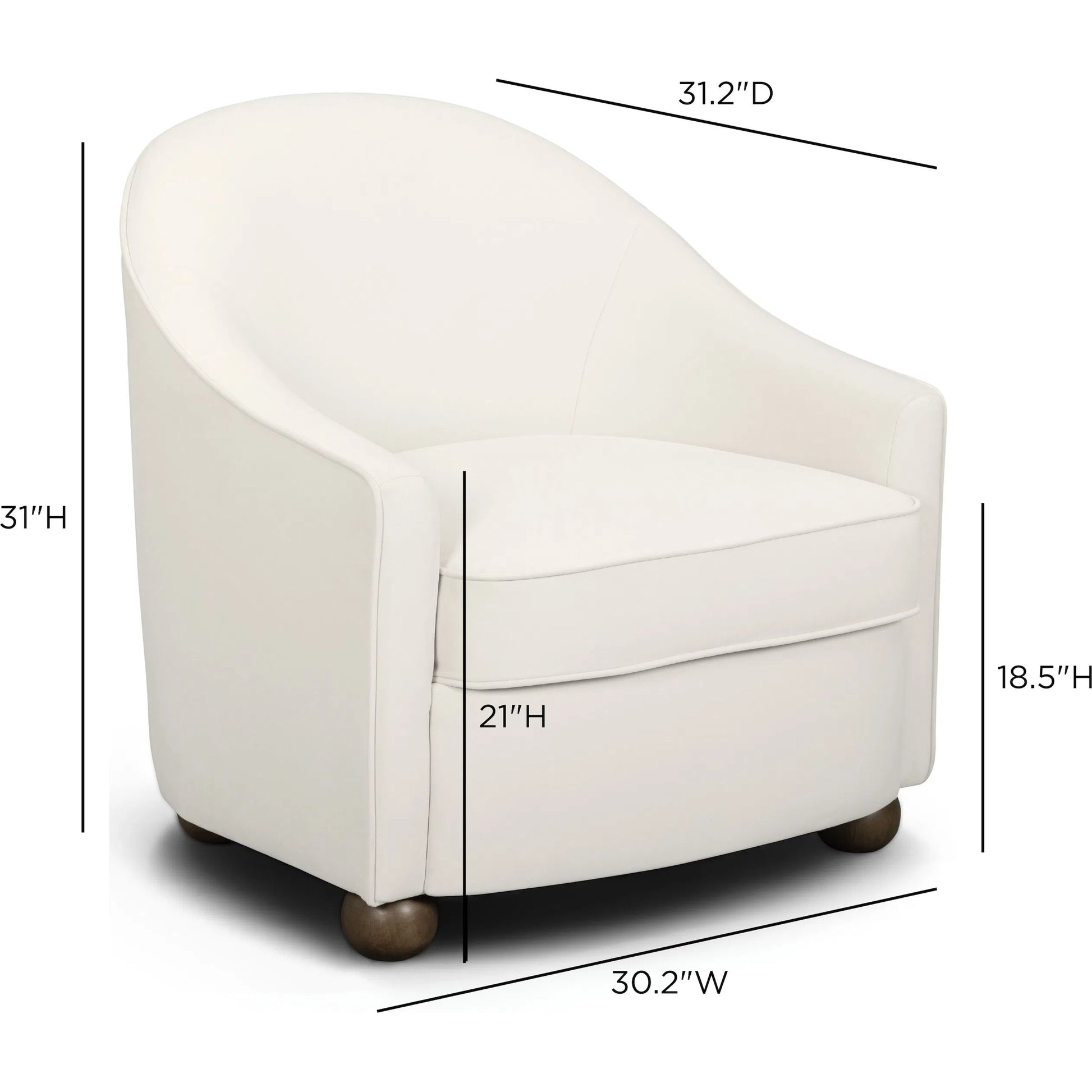 Cettie Performance Velvet Accent Chair by TOV Furniture. Made from fabric, pine, plywood, rubberwood in a unique style.