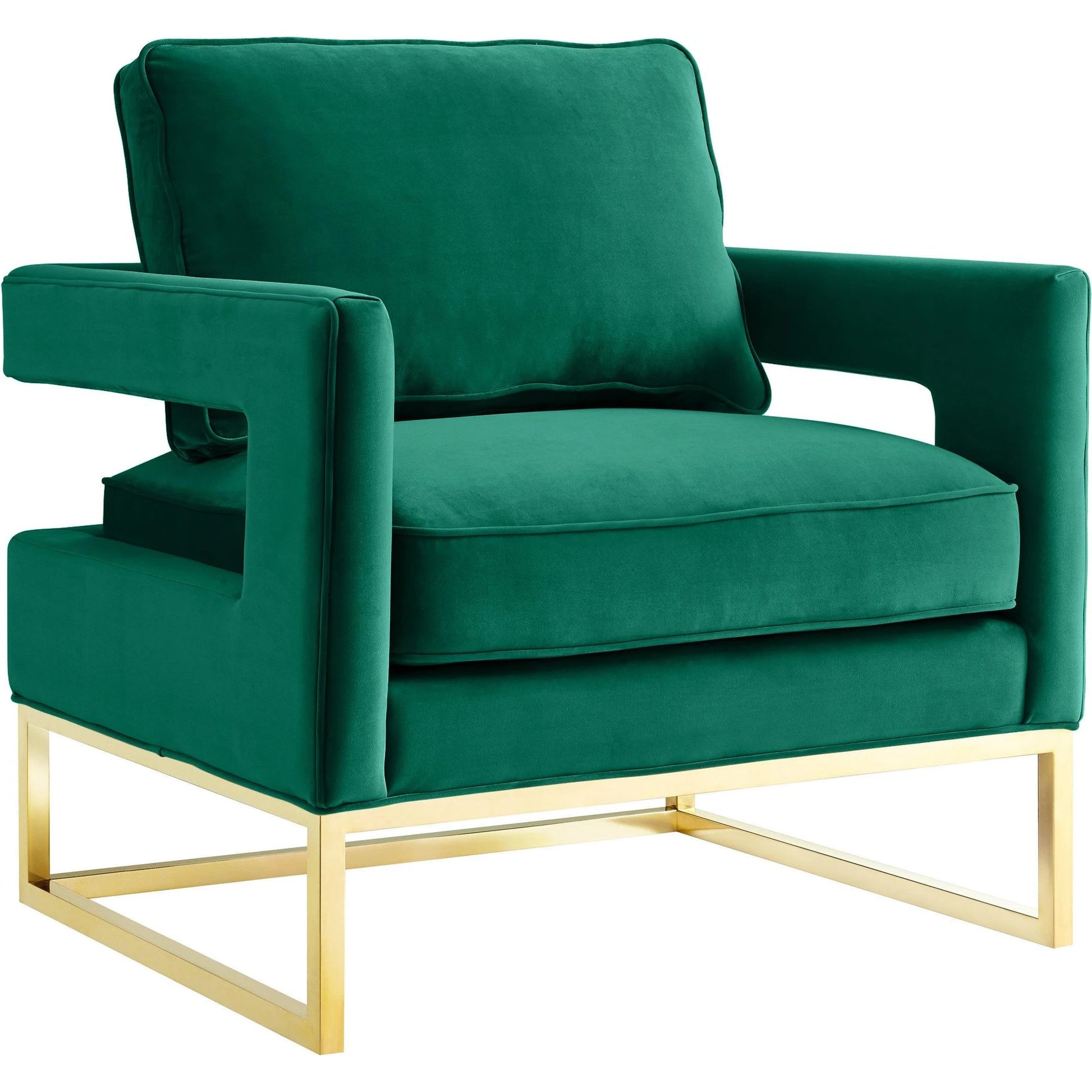 Avery Chair by TOV Furniture in gold. Made from unique in a modern style.