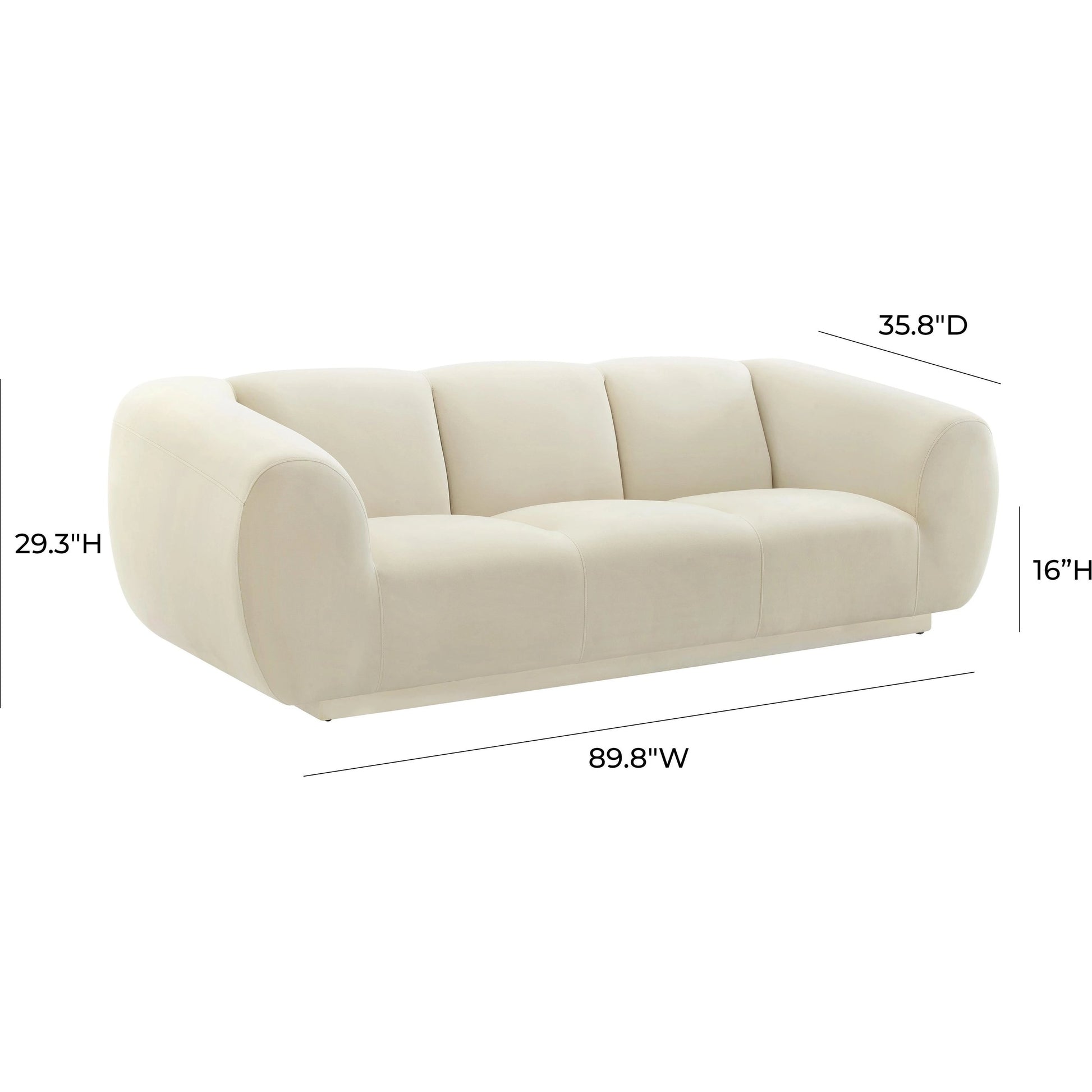 Emmet Velvet Sofa by TOV Furniture. Made from velvet in a transitional style.