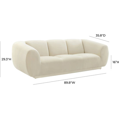 Emmet Velvet Sofa by TOV Furniture. Made from velvet in a transitional style.