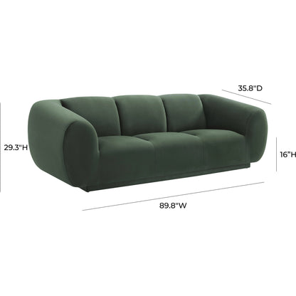 Emmet Velvet Sofa by TOV Furniture. Made from velvet in a transitional style.