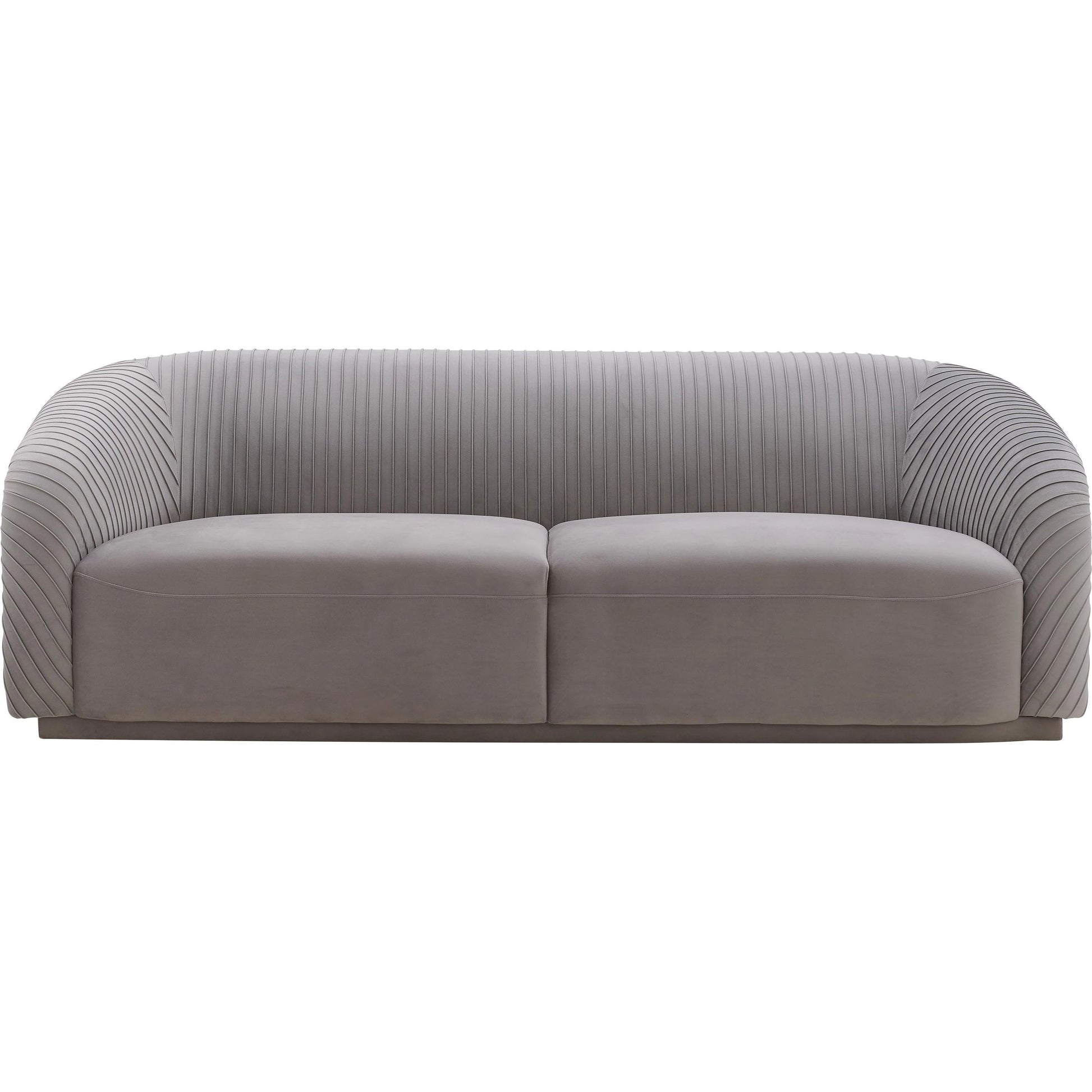Yara Pleated Velvet Sofa by TOV Furniture. Made from velvet in a modern style.