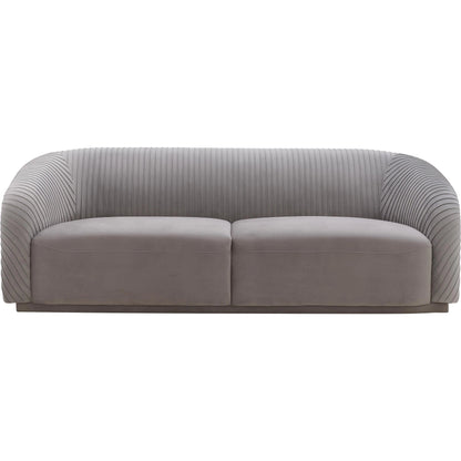 Yara Pleated Velvet Sofa by TOV Furniture. Made from velvet in a modern style.