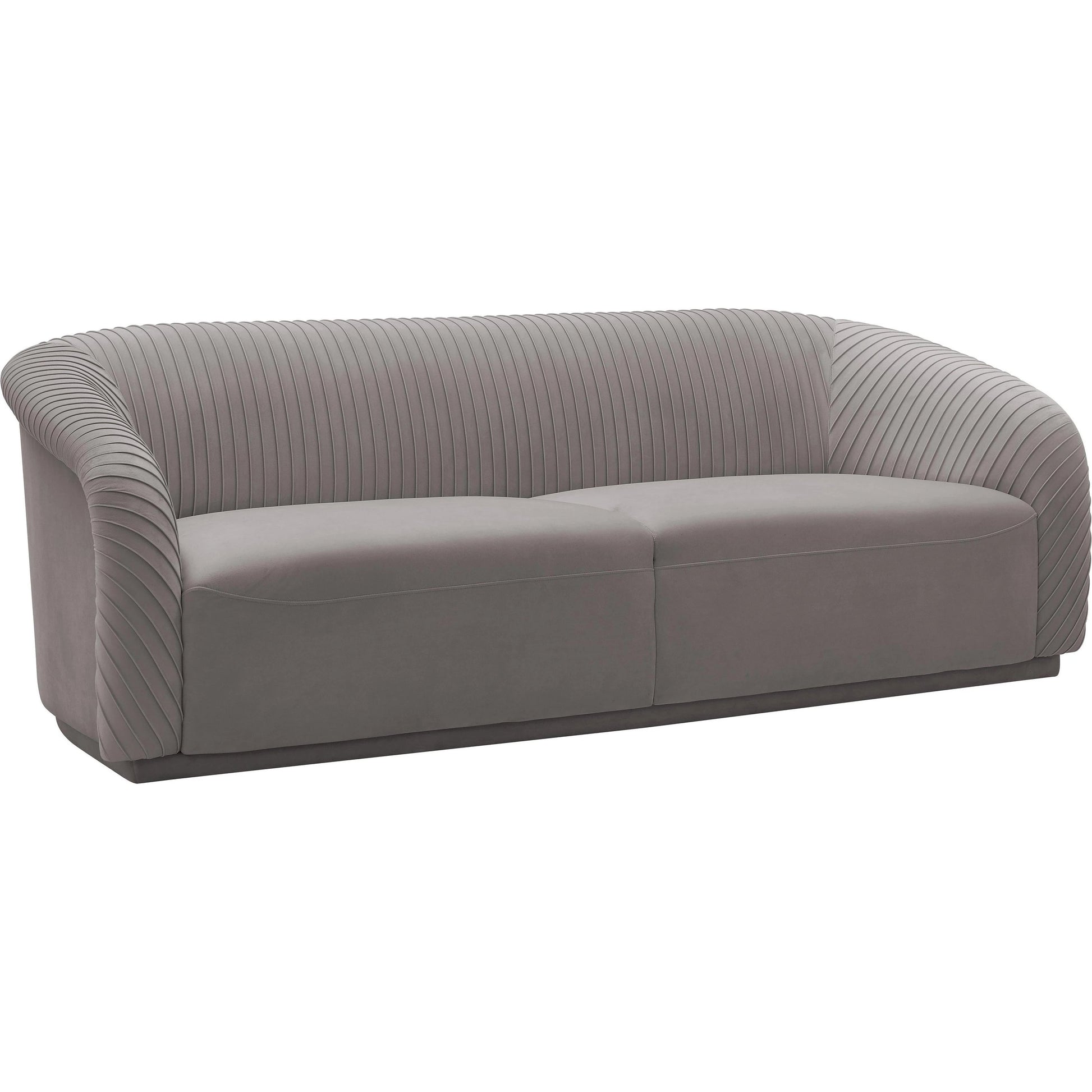 Yara Pleated Velvet Sofa by TOV Furniture. Made from velvet in a modern style.