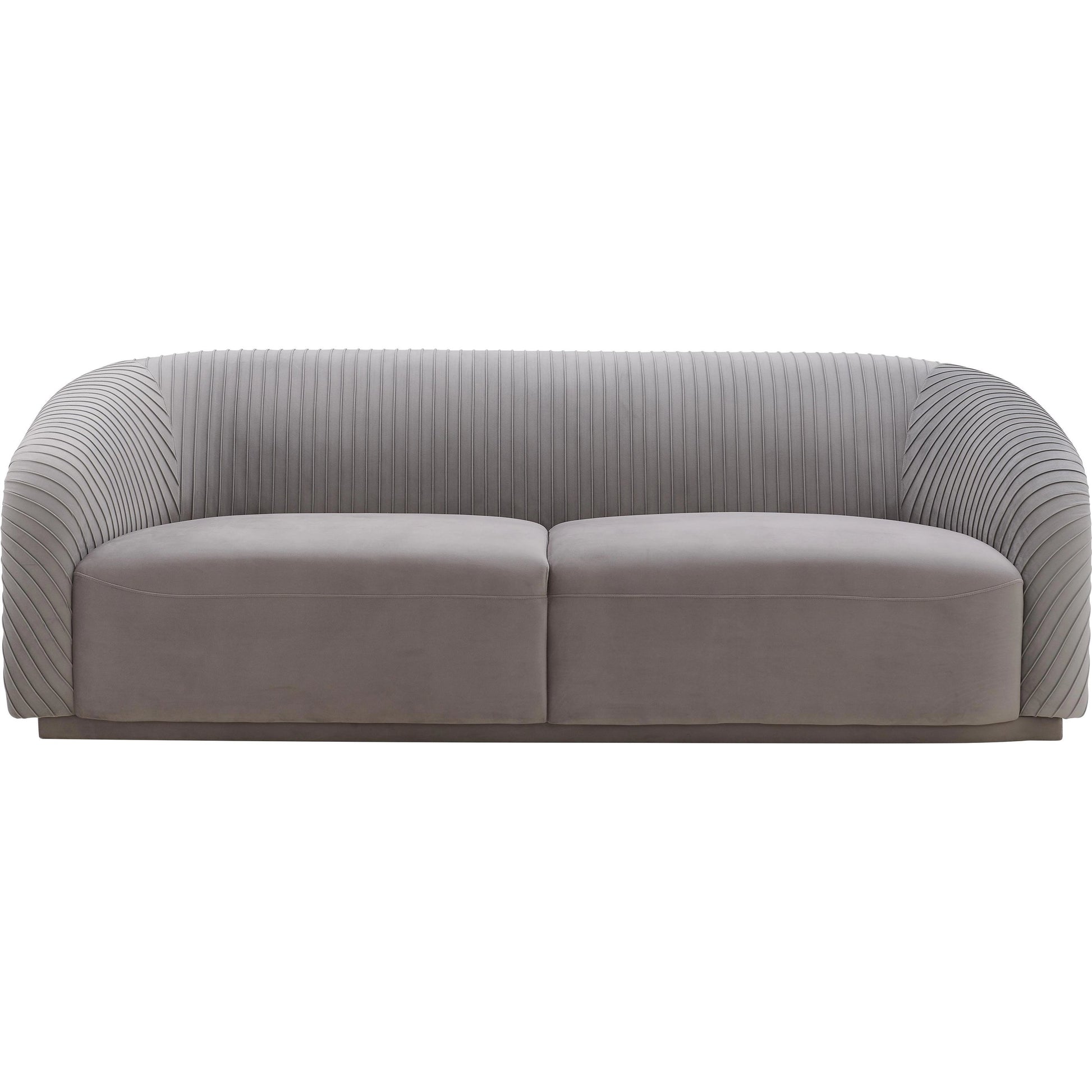 Yara Pleated Velvet Sofa by TOV Furniture. Made from velvet in a modern style.