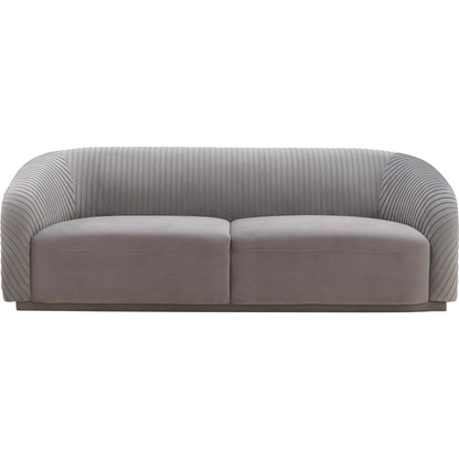 Yara Pleated Velvet Sofa by TOV Furniture. Made from velvet in a modern style.