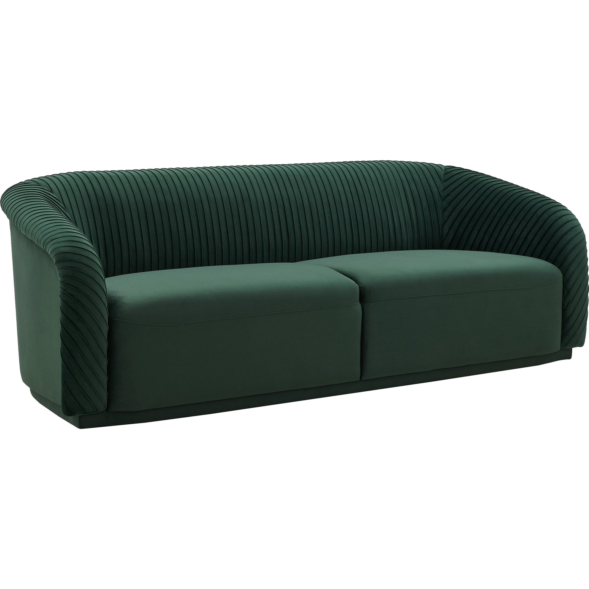 Yara Pleated Velvet Sofa by TOV Furniture. Made from velvet in a modern style.