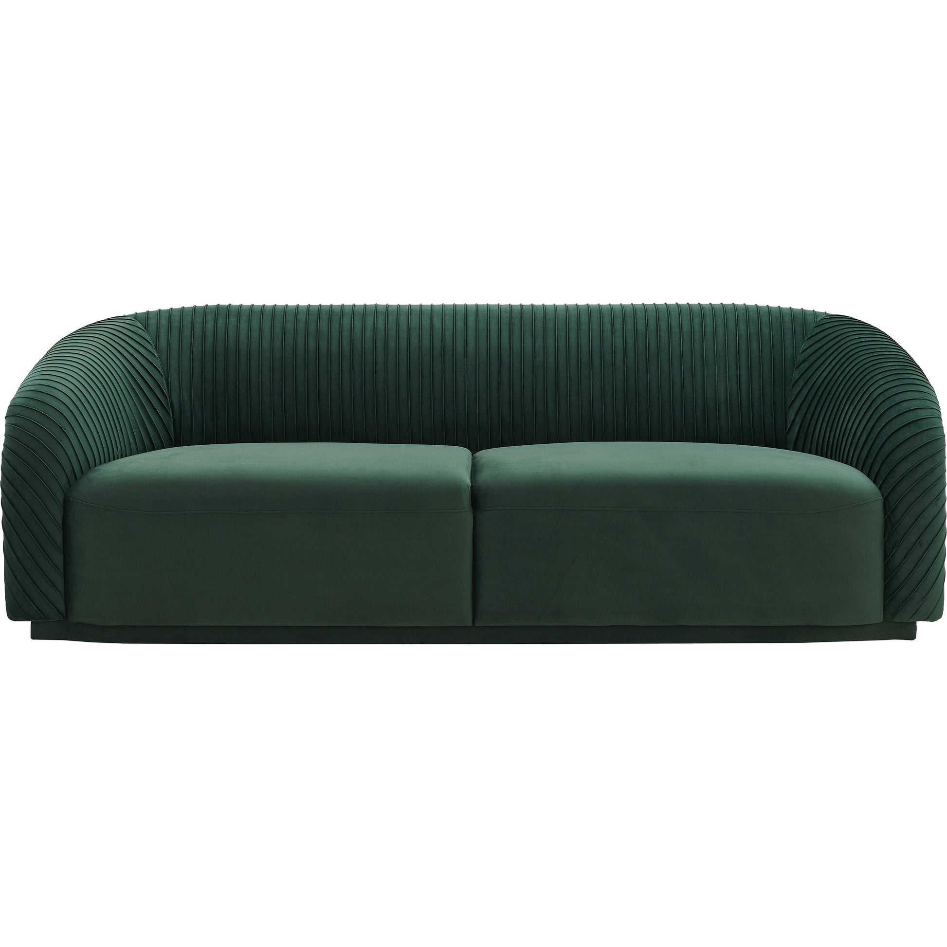Yara Pleated Velvet Sofa by TOV Furniture. Made from velvet in a modern style.
