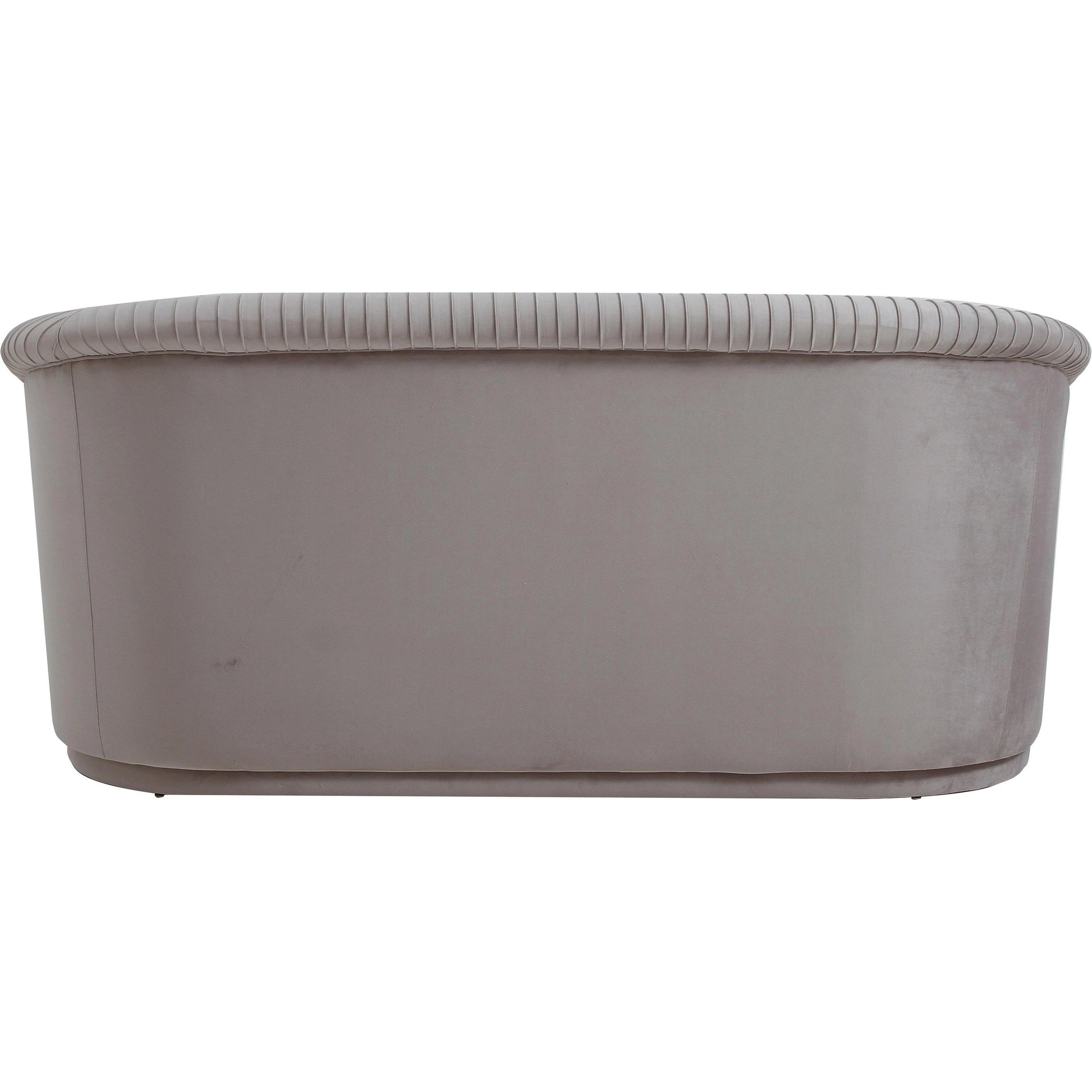 Yara Pleated Velvet Loveseat by TOV Furniture in beige. Made from pine, velvet in a transitional style.