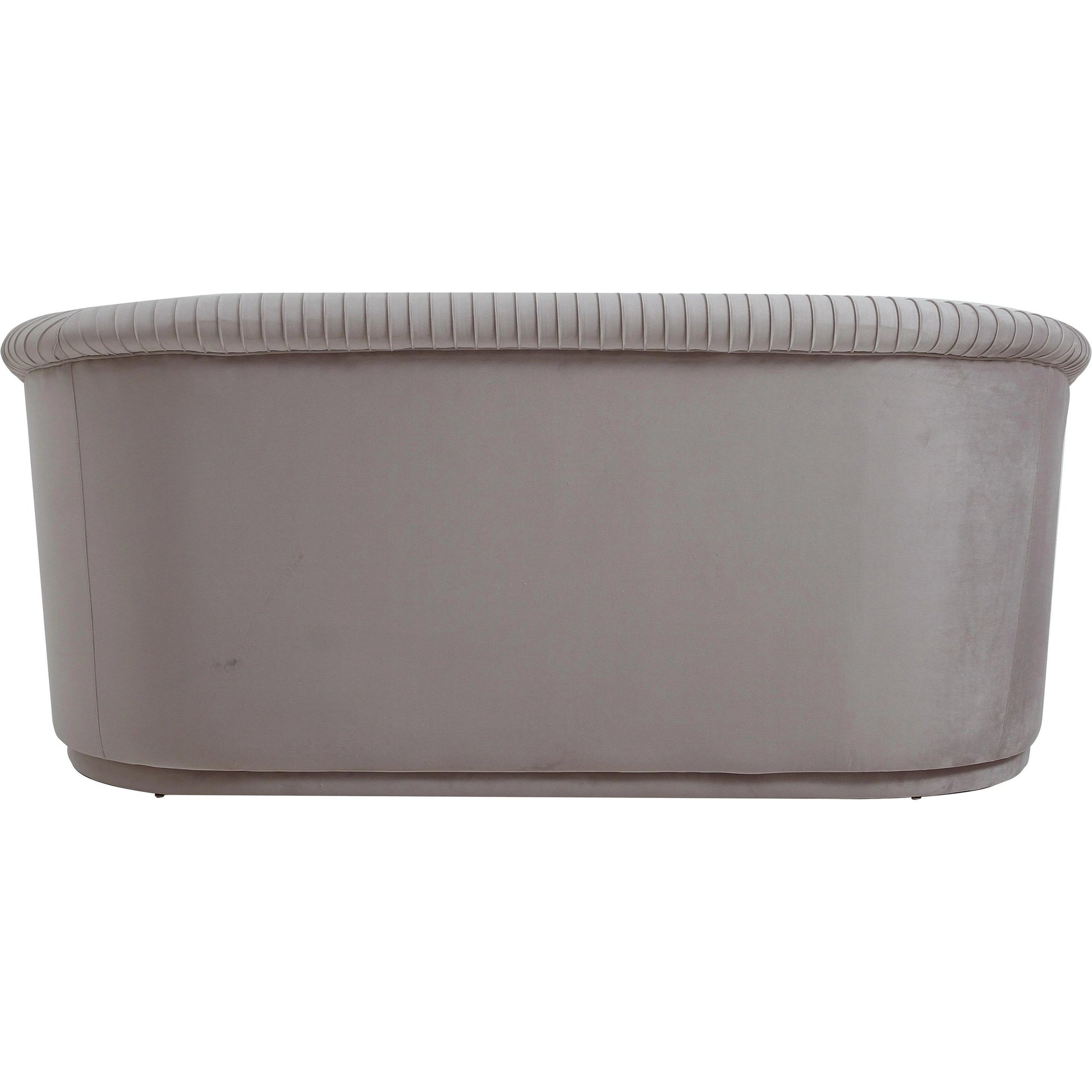 Yara Pleated Velvet Loveseat by TOV Furniture in beige. Made from pine, velvet in a transitional style.