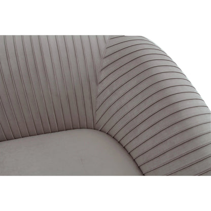 Yara Pleated Velvet Loveseat by TOV Furniture in beige. Made from pine, velvet in a transitional style.