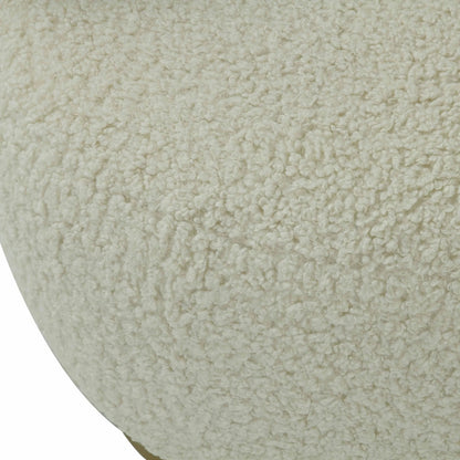 Austin Faux Shearling Chair by TOV Furniture in beige. Made from faux shearling in a modern style.