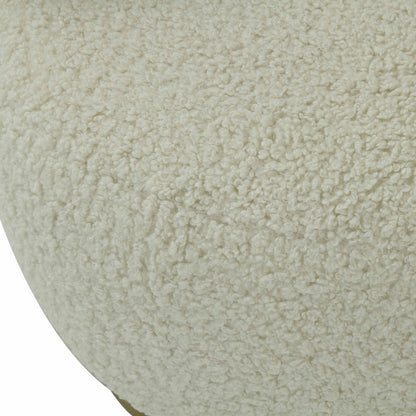 Austin Faux Shearling Chair by TOV Furniture in beige. Made from faux shearling in a modern style.