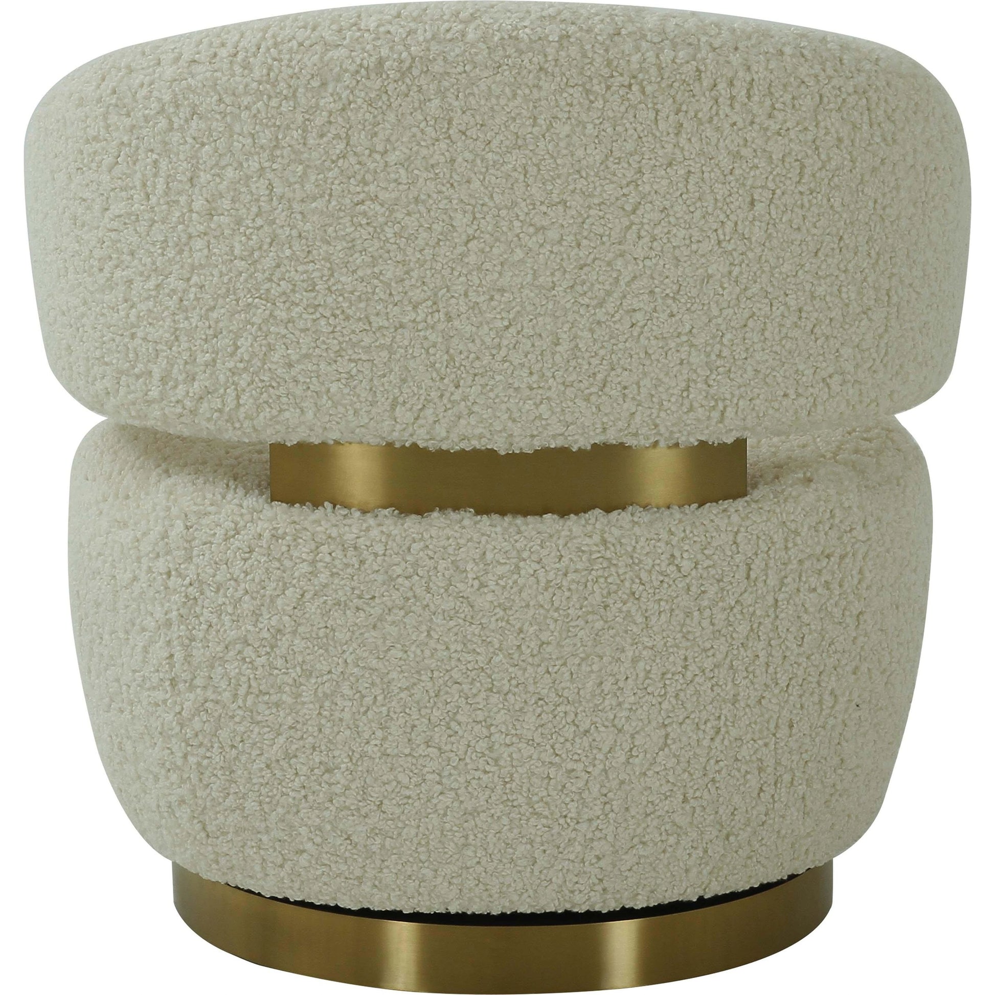 Austin Faux Shearling Chair by TOV Furniture in beige. Made from faux shearling in a modern style.