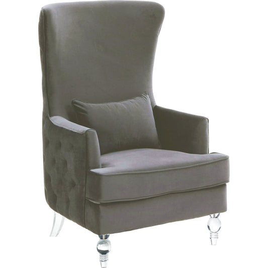 Aubree Velvet Chair with Acrylic Legs by TOV Furniture. Made from plywood, velvet, wood in a unique style.