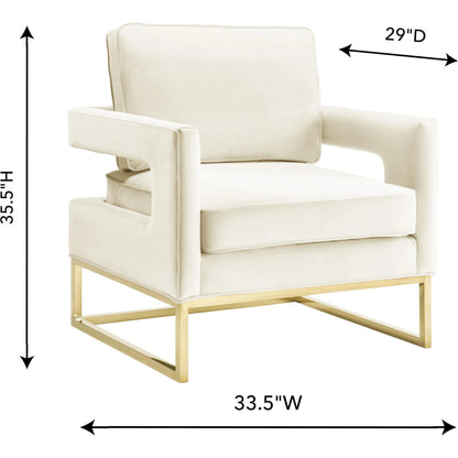 Avery Chair by TOV Furniture in gold. Made from unique in a modern style.